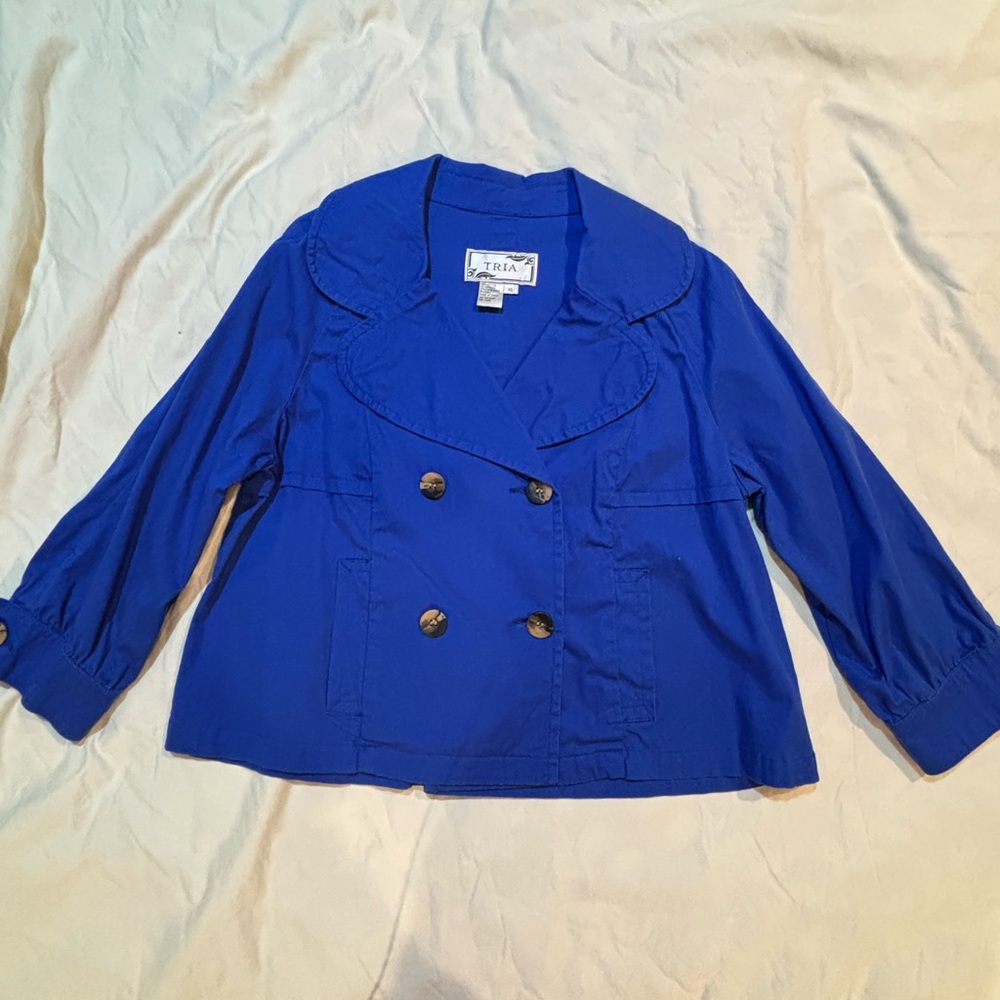 Blue Double-Breasted Jacket